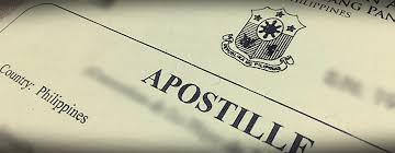 Academic transcript prepared for apostille